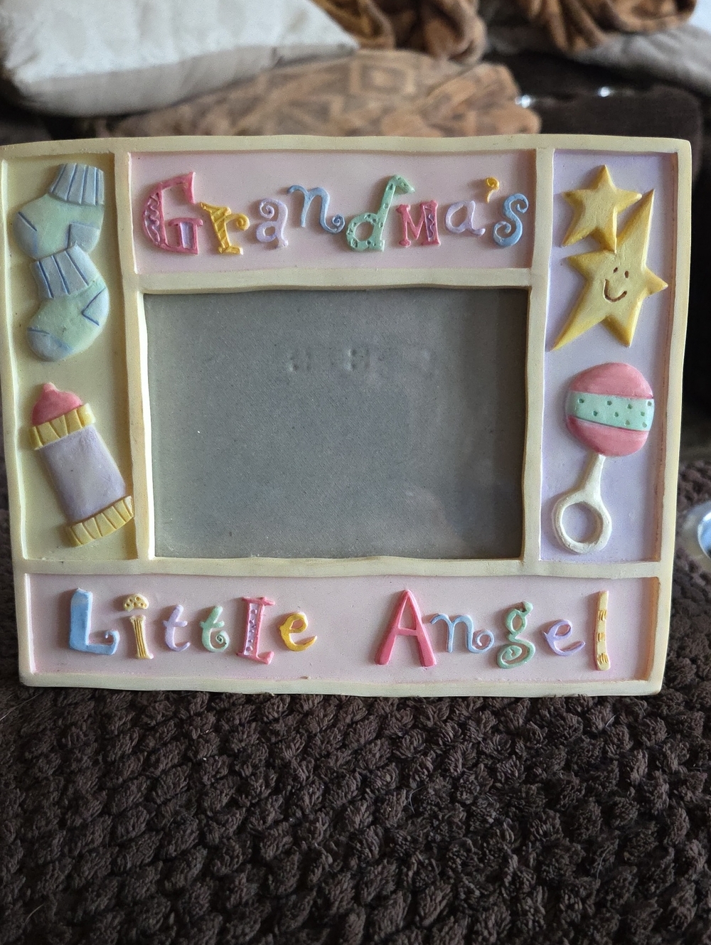 Grandma's Little Angel Pastel Baby 3D Photo Frame 5x3